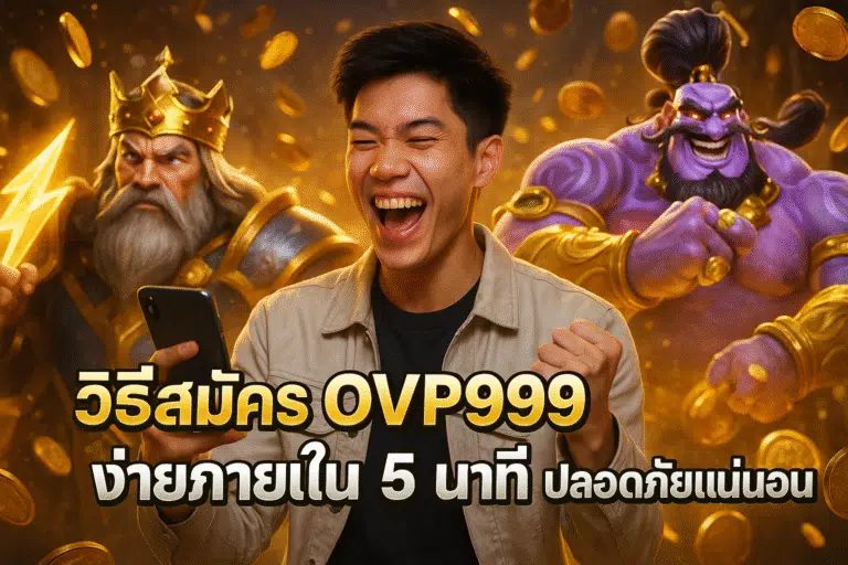 วิธีสมัคร OVP999 ง่ายภายใน 5 นาที ปลอดภัยแน่นอน