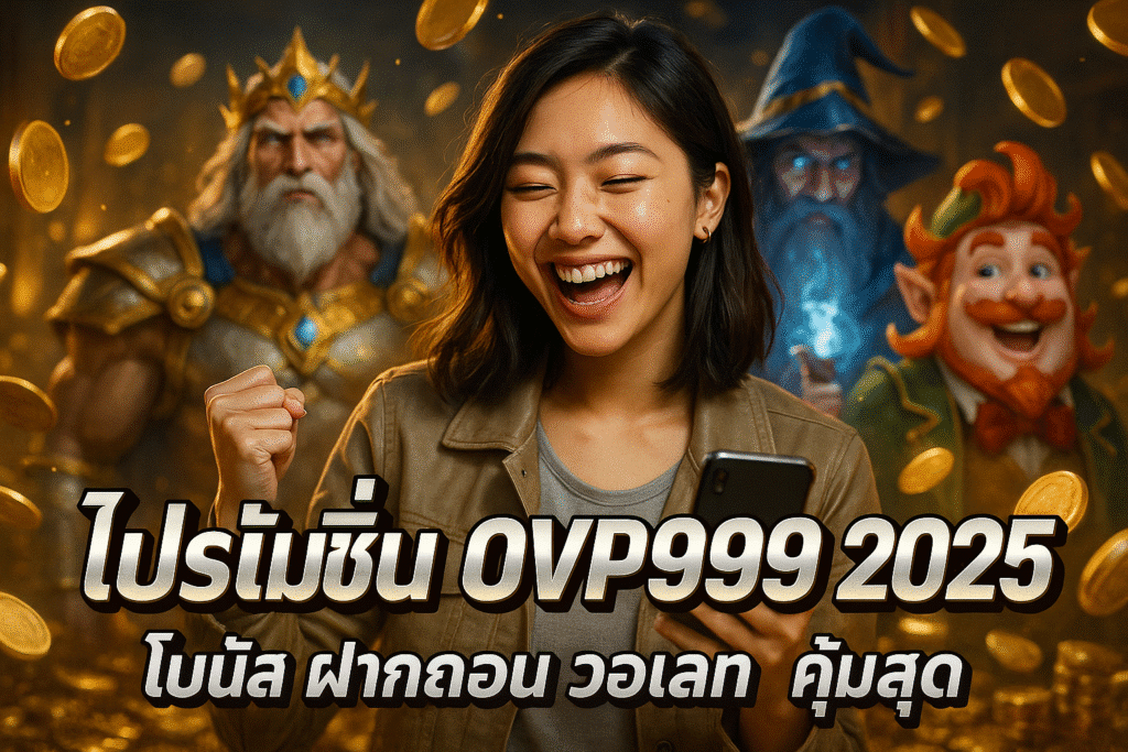 โปรโมชั่น OVP999 2025 – โบนัส ฝากถอน วอเลท คุ้มสุด
